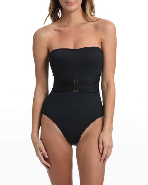 La Blanca Island Goddess Bandeau One Piece Swimsuit Neiman Marcus