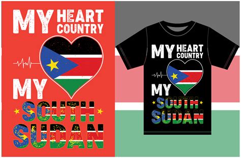 South Sudan Flag T-shirt Design Graphic by sadequl56 · Creative Fabrica