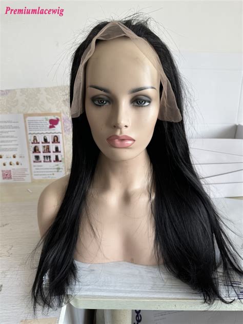 Full Frontal X Lace Wig Inch Density Jet Black Straight Hair