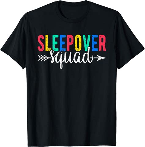 Slumber Party Sleepover Squad For Girls Pajama Sleepover Squad Cotton T