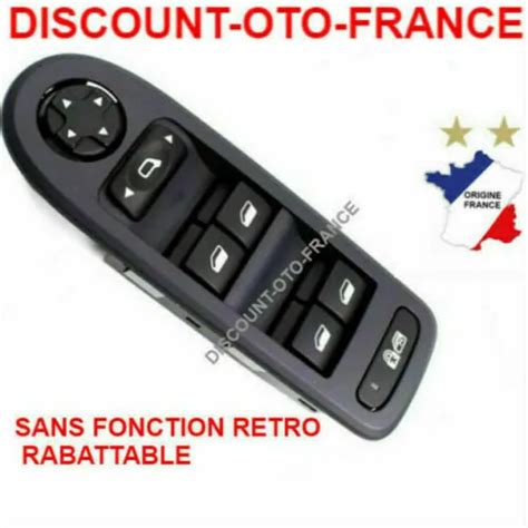 Platine Commande Bouton Leve Vitre Conducteur Peugeot Qy