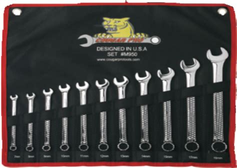 Cougar Pro Pc Full Polish Combination Wrench Set Metric Mm To