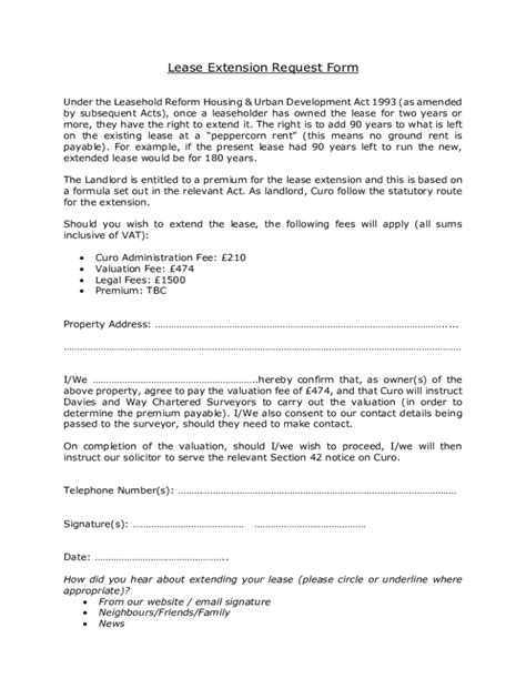 Fillable Online Fillable Online Blumberg Extension Of Lease Form Fax