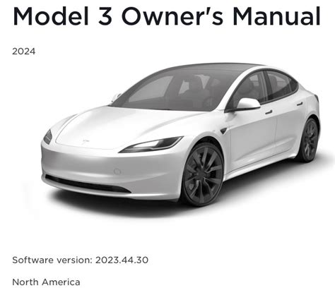 Tesla Model 3 Owners Manual 2024 Malia Rozalie