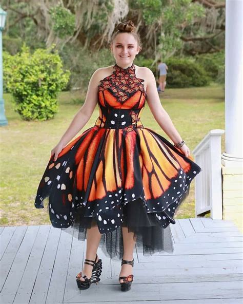 Evening Prom Party Monarch Butterfly Dress Etsy