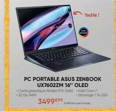 Promo Pc Portable Asus Zenbook Ux7602zm 16 Oled Chez Fnac ICatalogue Fr