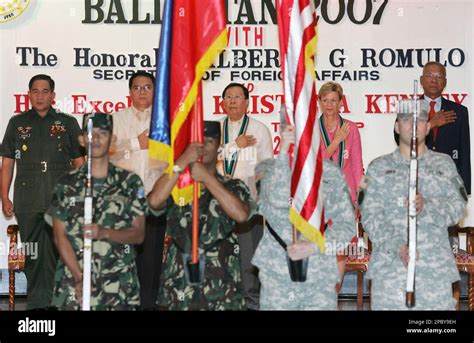 Philippine Armed Forces Chief Gen Hermogenes Esperon Jr From Left