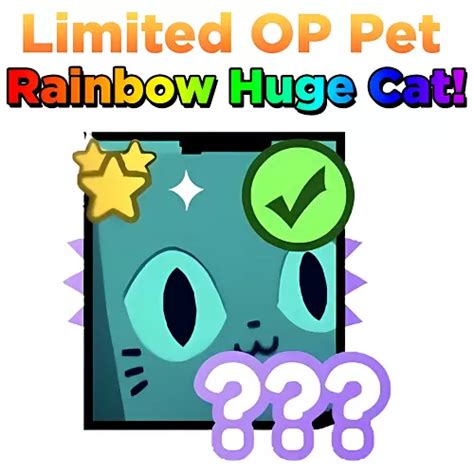 ROBLOX PSX PET Simulator X Rainbow Huge Cat *CLEAN + RARE* £518.07 ...