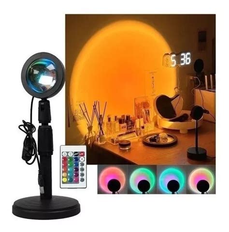 Lampara Proyector Atardecer 16 Colores Sunset Control Usb Meses Sin