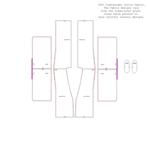 Japanese Kimono Sewing Pattern