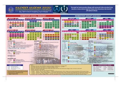 Kalender Akademik Tahun 2020 2021 Pendidikan Agama Islam