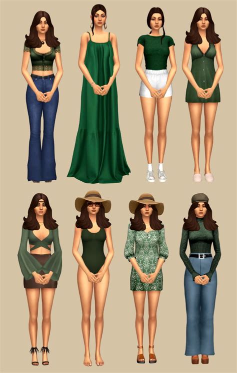 Green Outfits The Sims Cc Gaming With Princess Cc Finds