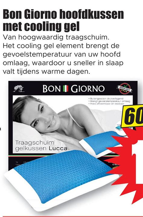 Bon Giorno Hoofdkussen Met Cooling Gel Aanbieding Bij Dirk