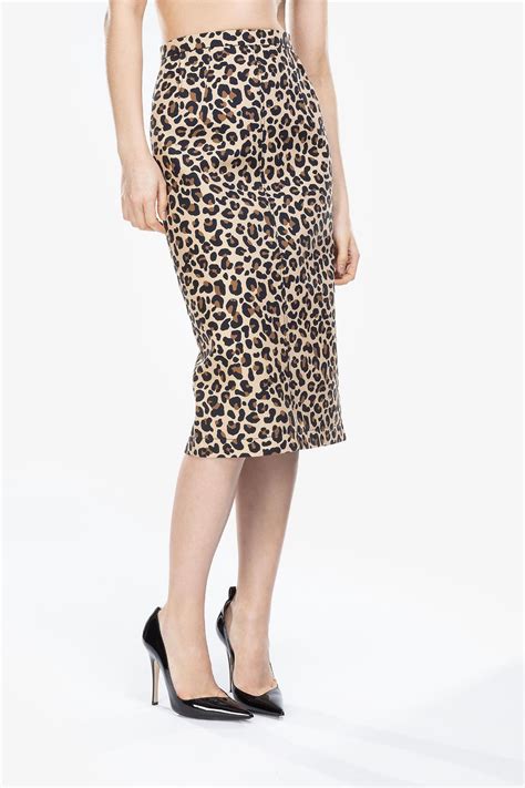 Leopard Print Pencil Skirt Online Stores Meesenburg Kz