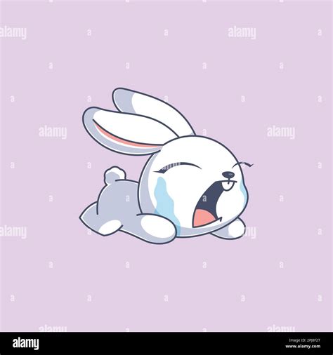 Cute Bunny Is Crying Cartoon Stock Vector Image And Art Alamy