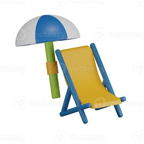 Beach Chair D Illustration Png