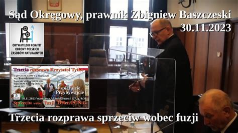 Sąd Okręgowy Warszawa radca prawny Zbigniew Baszczeski sprzeciw