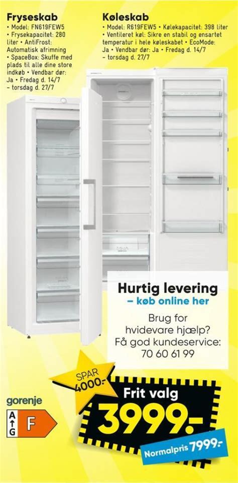 Gorenje Fryseskab Tilbud Hos Bilka