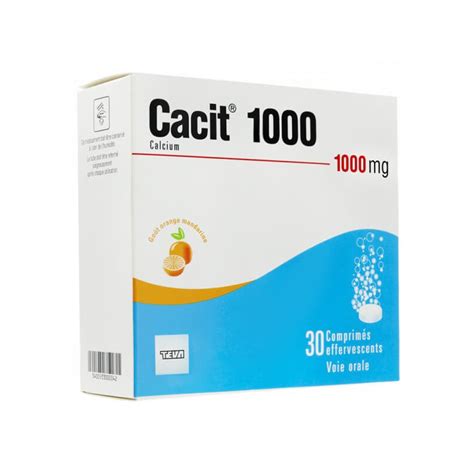 Cacit 1000 Mg 30 Comprimés Effervescents