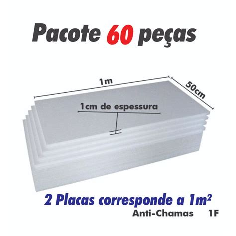 60 Placas De Isopor Antichamas Espessura 10mm 1cm Pacote C 60