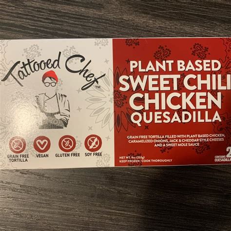 Tattooed Chef Plant Based Sweet Chili Chicken Quesadilla Review Abillion