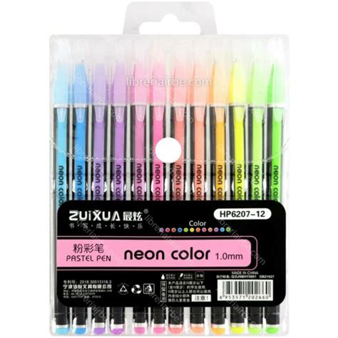 Bolígrafos Micropuntas de Tinta Gel Punta de 1 0 mm ZUIXUA neon