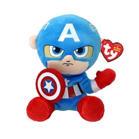 Peluche Beanie Babies Captain America Small Cm Ty King Jouet