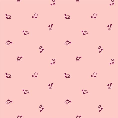 Patrón transparente rosa con notas musicales burdeos Vector Premium