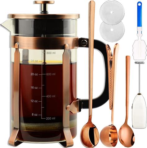 Amazon OVENTE 27 Ounce French Press Coffee Tea Maker 4 Filter