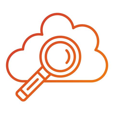 Estilo De Icono De B Squeda En La Nube De Dise O Vectorial Vector Premium