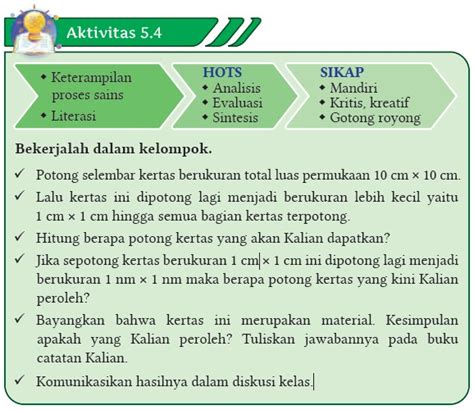 Kunci Jawaban Aktivitas 5 4 Halaman 119 Ipa Sma Kelas 10 Kurikulum