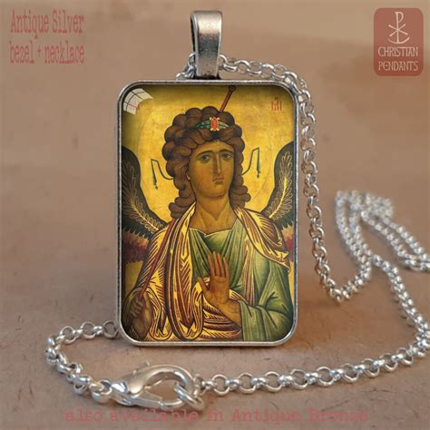 Byzantine St Michael Icon Of Sinai Pendant Necklace Or Keychain