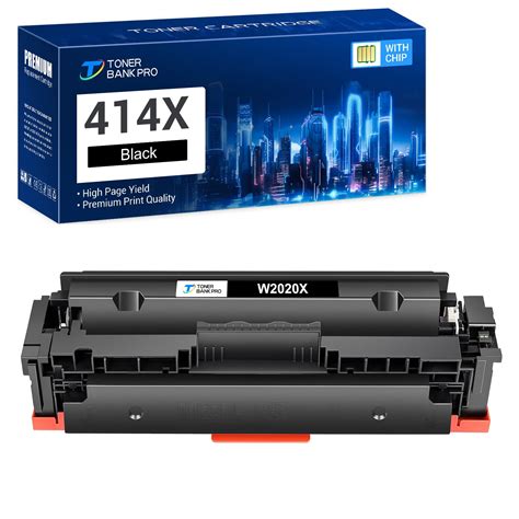 1 Pack 414X Toner Cartridge With Chip Compatible For HP W2020X 414X