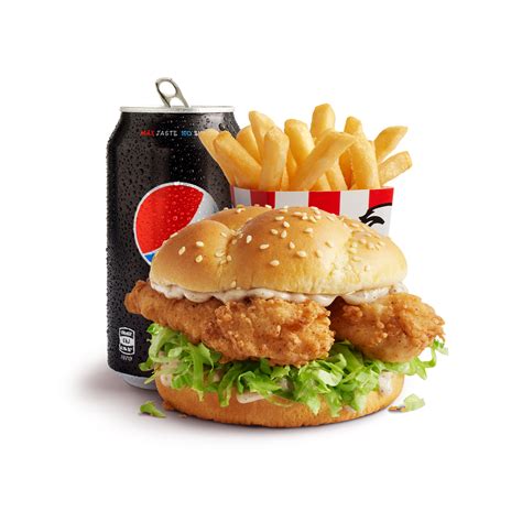 Double Tender Burger Combo Burgers KFC Menu