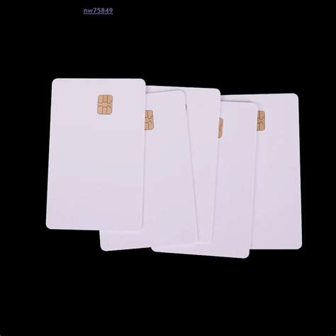 Pcs White Contact Sle Chip Smart Ic Blank Pvc Card With Sle