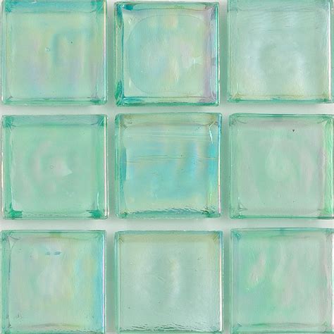 Peridot Iridescent 1x1 Glass Tile E11 240 02s American Glass Mosaics Aquablu Mosaics