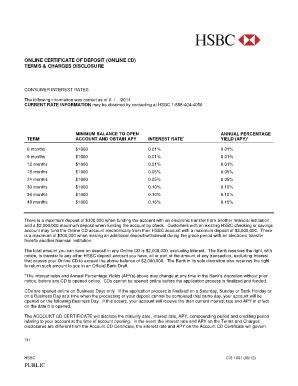 Sample Certificate Of Deposit Statement