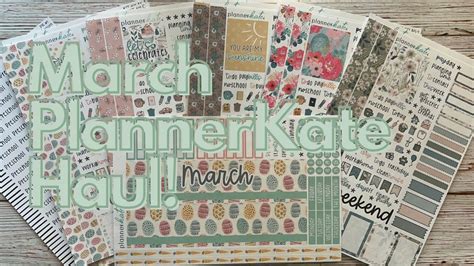 March Sticker Haul Plannerkate Sticker Kits Youtube