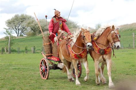 Modern Celtic Re Enactors And Reconstruction Of Celtic Chariot