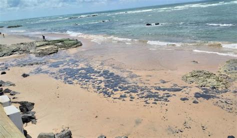 Manchas de óleo chegam às praias de Ondina e Farol da Barra em Salvador