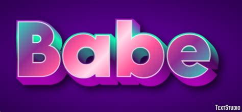 Babe Text Effect And Logo Design Name