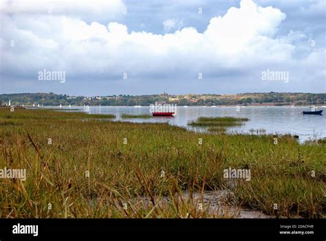 On The Edge Of The River Orwell At Pin Mill Suffolk UK Stock Photo