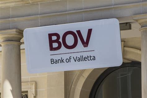 bank  valletta bov malta editorial stock photo image  label