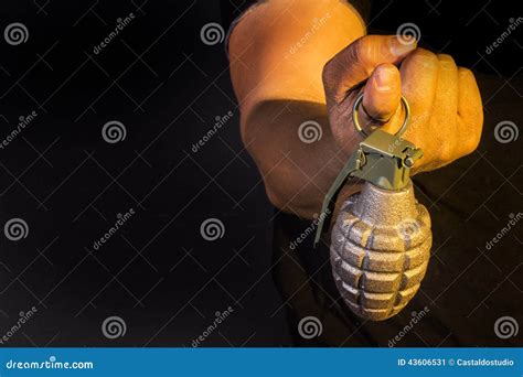 Grenade Stock Image Image Of Pull Edge Pineapple Grey 43606531