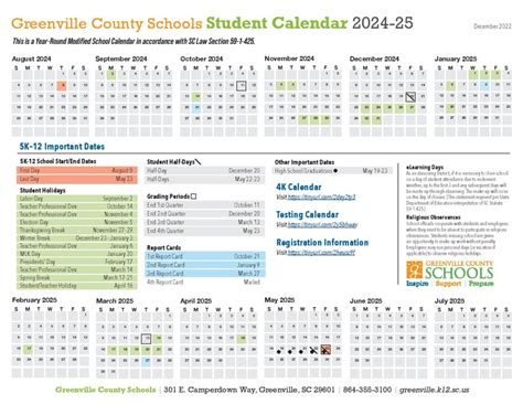 Greenville County School Calendar Rheta Valaria