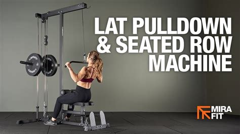 Mirafit Plate Loaded Lat Pulldown Seated Row Machine Youtube