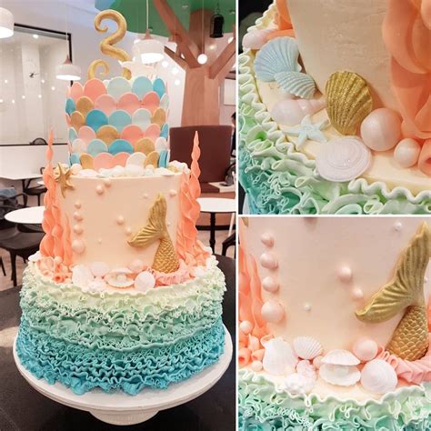 A Instagram From Somethingsweetbyangelique Mermaid Birthday Cakes