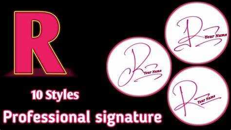 R Signature Style R Signature A To Z Signature Style Education