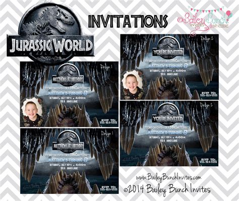 Jurassic World Birthday Invitation By Baileybunchinvites On Etsy