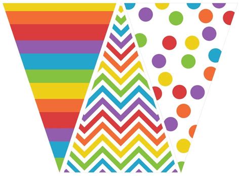 Birthday banner free printable, Rainbow theme, Printable banner